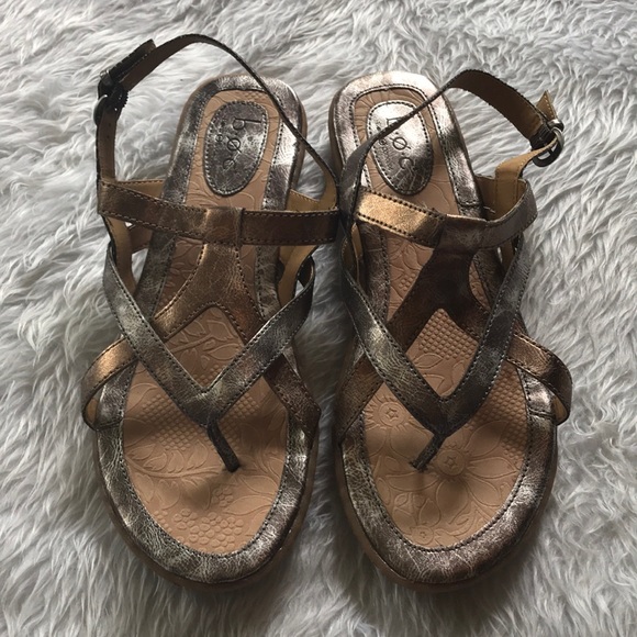 metallic strap sandals